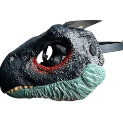 Jurassic World Dinosaur Maske Tyrannosaurus Rex Halloween Maske Med Bevægelig Mund Royal Blue