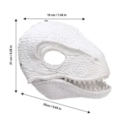Jurassic World Velociraptor Blå Dinosaur Dino Flytbar Maske Camp Krita Latex Ny Hvid