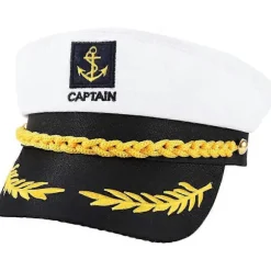 Justerbar sømandshat til voksne, kaptajnhat, cosplay, sømandsskib, bådkaptajnhat til sømand, flåde, marineadmiral