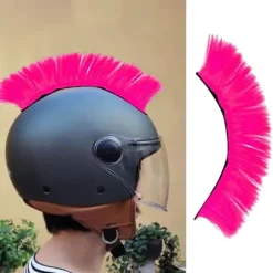 Kaesi Klipbar Hjelm Paryk Aftagelig Højtemperatur Silke Lys Farve Hjelm Mohawk Hjelm Tilbehør (FMY) Light Green