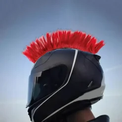 Kaesi Klipbar Hjelm Paryk Aftagelig Højtemperatur Silke Lys Farve Hjelm Mohawk Hjelm Tilbehør (FMY) Orange