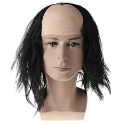Kal paryk Halloween Parykker Skaldet Hoved Maskerade Kostumefest Sjov Cosplay Prop Sort