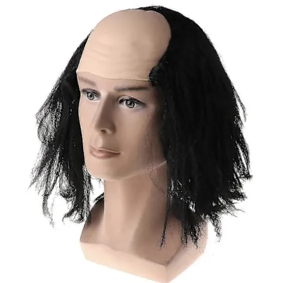 Kal paryk Halloween Parykker Skaldet Hoved Maskerade Kostumefest Sjov Cosplay Prop Sort