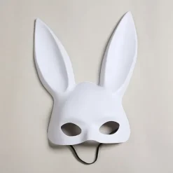 Kaninmaske Ansigt Lang HVID white_YF white