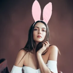 Kaninøre-pandebånd Cosplay Kaninøre-pandebånd Kaninøre-hårbøjler Kostume-hårbånd Cosplay Hårpynt Kaninøre-hårbånd Kostume-hårtilbehør Pink Pink