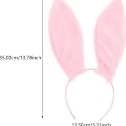 Kaninøre-pandebånd Cosplay Kaninøre-pandebånd Kaninøre-hårbøjler Kostume-hårbånd Cosplay Hårpynt Kaninøre-hårbånd Kostume-hårtilbehør Pink Pink