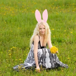 Kaninøre-pandebånd Cosplay Kaninøre-pandebånd Kaninøre-hårbøjler Kostume-hårbånd Cosplay Hårpynt Kaninøre-hårbånd Kostume-hårtilbehør Pink Pink