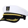 Kaptajnshat til voksne - Hvid Yachting Sømand Admiral Kostumetilbehør, One Size-FO-