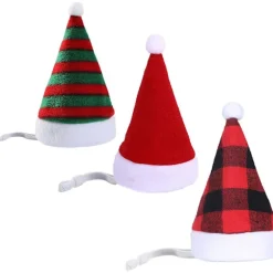 Kat Hund Kæledyr Hat Cosplay Kostumer Tilbehør - Kæledyr Julemandshat Jul Katte Hunde VinterCJY rød grøn red green -