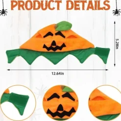 Katte Halloween Græskar Hat Græskar Dæmon Hue Katte Hovedbeklædning[XJ]