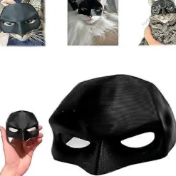 Katteflagermusmaske, Katteflagermus Cosplay Hat, Flagermusmaske til Kat, Flagermuskat Avenger Maske, Batcat Halloween Kostumer, Passer til de fleste katte M | Fyndiq
