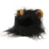 Kattemanke Paryk Bedårende Sød Sjov Kostume Manke Hat med Ører til Katte og Små Hunde Sort