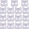 Kattemaske, Kattemaske 15 stk. Halv Rævemaske Hvid Therian Maske Diy Malbar Blank Maske til Holloween, Maskerade Fest, Cosplay