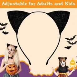Katteøre Hårbøjle til Kvinder Piger, Halloween Cosplay Kattekostume Hårtilbehør til Voksne Børn_jarx