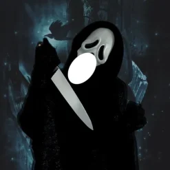 keland Scary Ghostface Mask Scream Mask Creepy Halloween Cosplay Prop