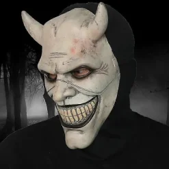 [KK] 【jia】KZQ-Graber Cosplay Maske, Sort Telefonmaske, Gyserfilm, Halloween, Skræmmende Maske, Herrekostumemaske (Lysegrå)