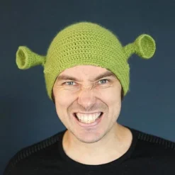 [KK] 【jia】Shrek-hat kompatibel med voksne med ører - Sjov Cosplay-rekvisit Kostumehat kompatibel med Halloween-fest, tegneseriefigur hovedbeklædning | Fyndiq