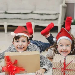 [KK] Julehue 12-pak Plys Nissehuer til Julekostume Julefestartikler Julefestgaver Voksen Cosplay Tilbehør - JV