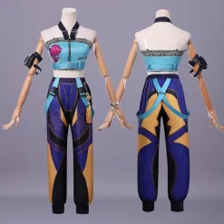 [KK] K-POP Demon Hunter Girl Group Cosplay Kostume Lumi Mira Zoe Kpop Idol Performance Outfit Cardanhuang Stof one Size