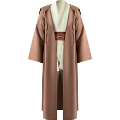 [KK] Mub- Obi wan Kenobi Premium Kvalitet Cosplay Kostume Brun Jedi Kåbe fra Star the Wars Kompatibel med Lyssværd Dueling Brun Brown M