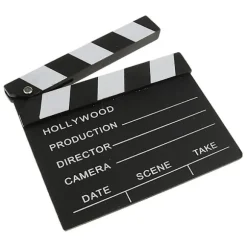 Klassisk Instruktør Video Scene Klapperbræt Film Slate Cut Prop (FMY) black white as described