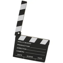 Klassisk Instruktør Video Scene Klapperbræt Film Slate Cut Prop (FMY) black white as described