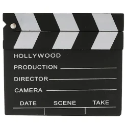 Klassisk Instruktør Video Scene Klapperbræt Film Slate Cut Prop (FMY) black white as described