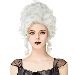 Klassisk 1700-tals Barok Marie Antoinette Paryk Dame Voksen Halloween Cosplay Tilbehør Sølv-FS-