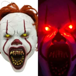 Klovn Back to Soul 2 pennywise Maske LED Lys Paryk Hovedbeklædning Horror