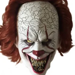 Klovnemaske Latex Horror Cosplay Prop Halloween Voksen