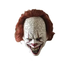 Klovnemaske Latex Horror Cosplay Prop Halloween Voksen