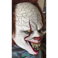 Klovnemaske Latex Horror Cosplay Prop Halloween Voksen