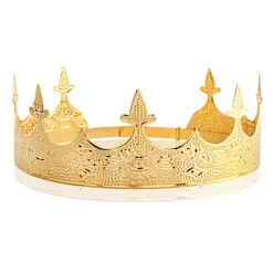Kongekrone til mænd - Royal Crown Prince Tiara til mænd til bryllup, fødselsdag, gallafest, Halloween-dekorationer, Alexander