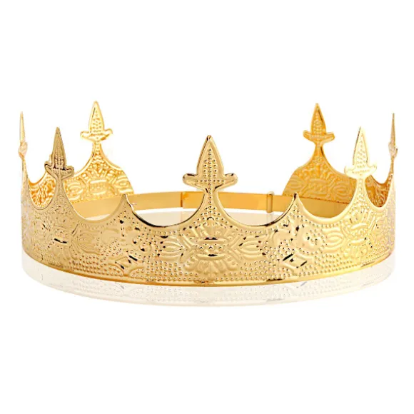 Kongekrone til mænd - Royal Crown Prince Tiara til mænd til bryllup, fødselsdag, gallafest, Halloween-dekorationer, Alexander