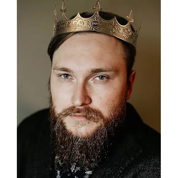 Kongekrone til mænd - Royal Crown Prince Tiara til mænd til bryllup, fødselsdag, gallafest, Halloween-dekorationer, Alexander