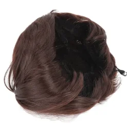 Kort paryk til mænd Moderigtig fluffy mørkebrun syntetisk paryk til Cosplay Halloween kostumefest, CJY 0.1