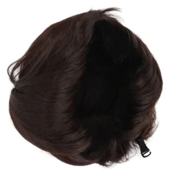 Kort paryk til mænd Moderigtig fluffy mørkebrun syntetisk paryk til Cosplay Halloween kostumefest, CJY 0.1
