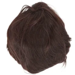 Kort paryk til mænd Moderigtig fluffy mørkebrun syntetisk paryk til Cosplay Halloween kostumefest, CJY 0.1