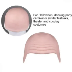 Kostume Parykker Gummi Skaldet Hætte Protetisk Skaldet Hætte Skaldet Hætte Paryk Halloween Kostume Tilbehør Skaldet Hoved Maske GFC