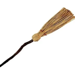 Kostumetilbehør - VIVING KOSTUMER - Stor kost til hekse - 90 cm - Sort - One Size Svart