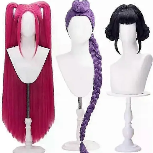 Kpop Cosplay Kostume Paryk Kvinder Piger Hvidt Læderdragt Halloween Karneval Fest Comic-con Rollespils Outfit Child 140