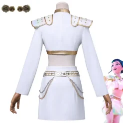 K-Pop Demon Hunter Cosplay Kostume | Zoe Vit Outfit Komplet Sæt*Zoe Paryk*En størrelse Zoe Paryk Zoe Wig One size