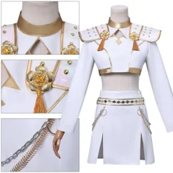 K-Pop Demon Hunter Cosplay Kostume | Zoe Hvidt Outfit Komplet Sæt *Zoe Paryk* One size Zoe Wig One size
