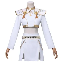 K-Pop Demon Hunter Cosplay Kostume | Zoe Hvidt Outfit Komplet Sæt *Zoe Paryk* One size Zoe Wig One size