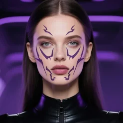 Kpop Demon Hunter Pigegruppe Tatoveringsmærke Cosplay Flash Demon Hunter Makeup Ansigtsmærke Rolle Role