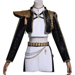 KPop Demon Hunters Rumi Sort Cosplay Kostume til Kvinder & Halloween Fester[ZHE] Without Wig 110cm
