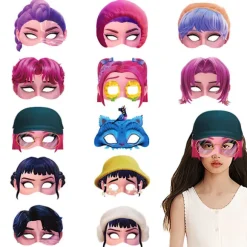 Kpop! Dæmonjæger - Maske - Maskerade - Festdekorationer - 12-dele sæt