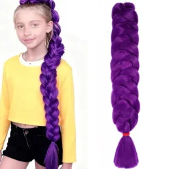 K-Pop Dæmonjægere Børneparyk | Flettet Hårtilbehør med Hestehaleklemme til Cosplay 100cm1