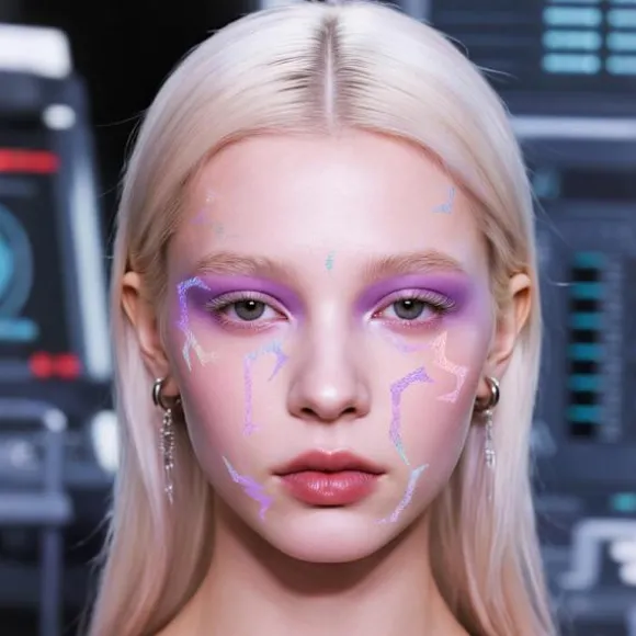 Kpop Tattoo Klistermærke, Cosplay Makeup Ansigtsklistermærke rumi