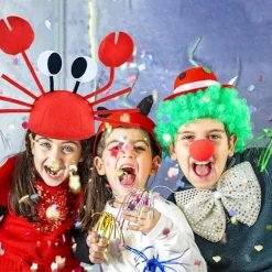 Krabbe Justerbar Party Hat til Børn og Voksne, Karneval, Halloween Dekoration